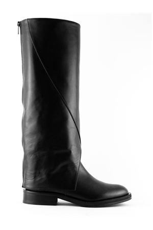 Black leather boot BLANDIN PARIS | B5603NERO